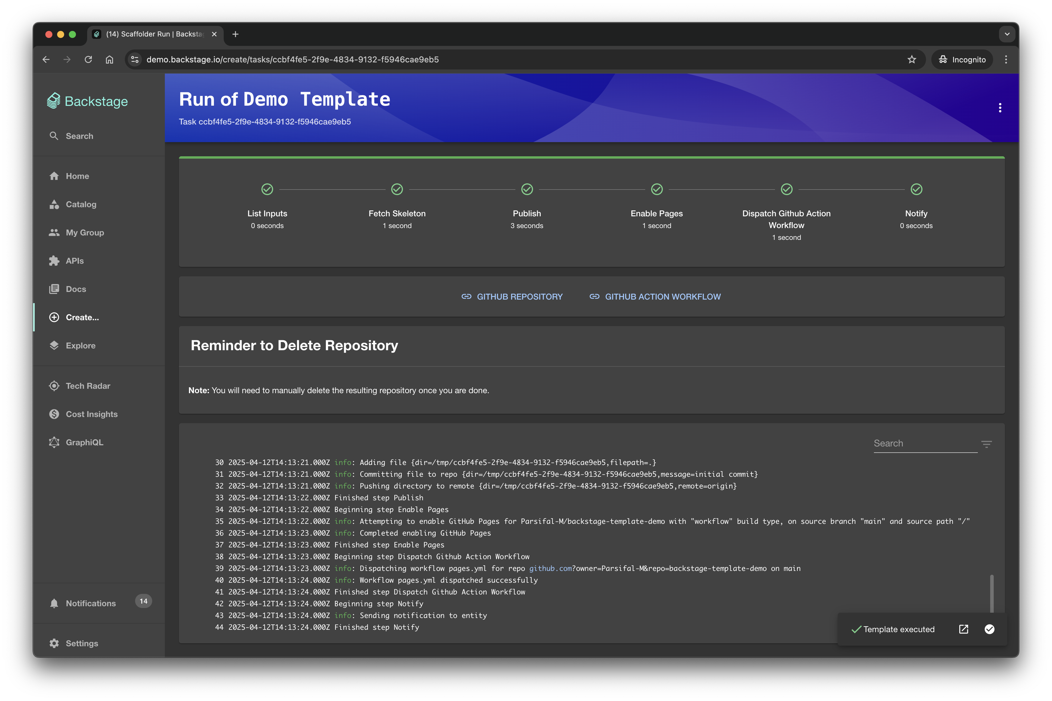 Templating Complete